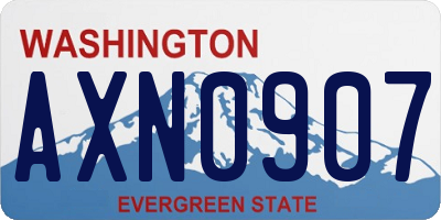 WA license plate AXN0907