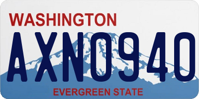 WA license plate AXN0940