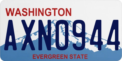 WA license plate AXN0944