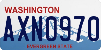 WA license plate AXN0970