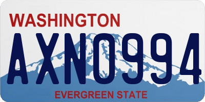 WA license plate AXN0994