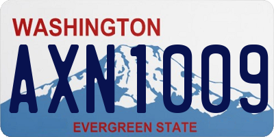 WA license plate AXN1009