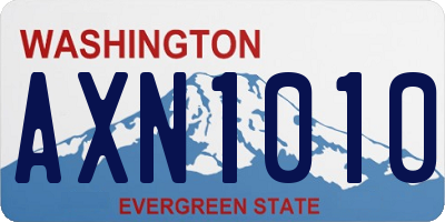 WA license plate AXN1010