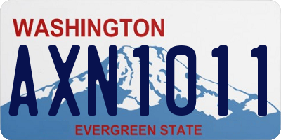 WA license plate AXN1011