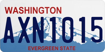 WA license plate AXN1015