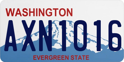 WA license plate AXN1016