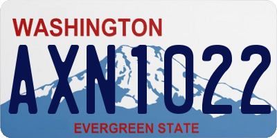 WA license plate AXN1022