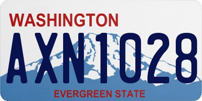 WA license plate AXN1028