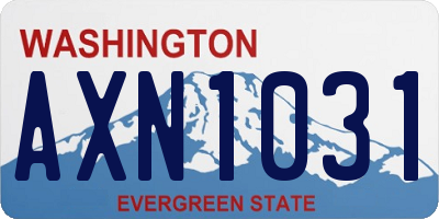 WA license plate AXN1031