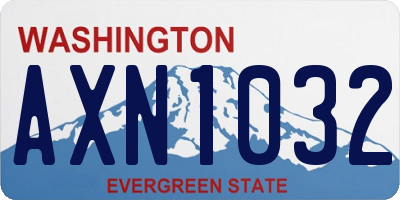 WA license plate AXN1032