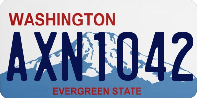 WA license plate AXN1042