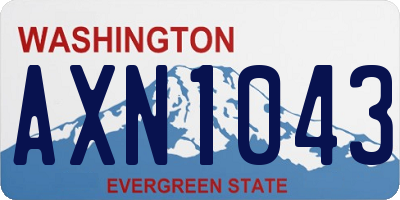 WA license plate AXN1043