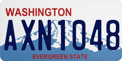 WA license plate AXN1048