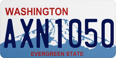 WA license plate AXN1050