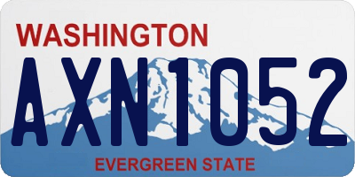 WA license plate AXN1052