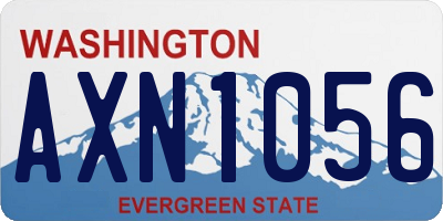WA license plate AXN1056