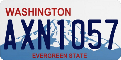 WA license plate AXN1057