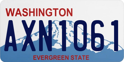 WA license plate AXN1061