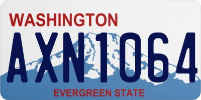 WA license plate AXN1064