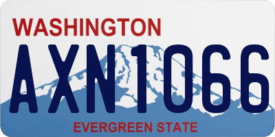 WA license plate AXN1066