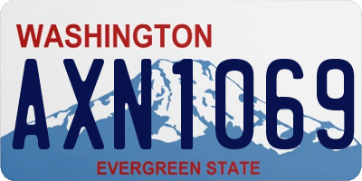 WA license plate AXN1069
