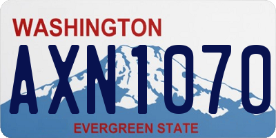WA license plate AXN1070