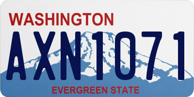 WA license plate AXN1071