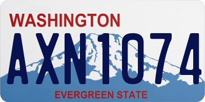 WA license plate AXN1074