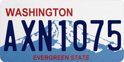 WA license plate AXN1075