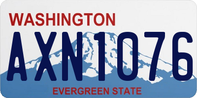 WA license plate AXN1076