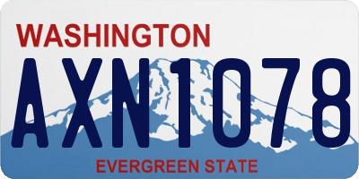 WA license plate AXN1078