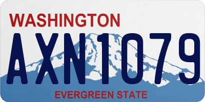 WA license plate AXN1079