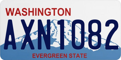 WA license plate AXN1082