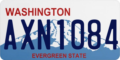 WA license plate AXN1084