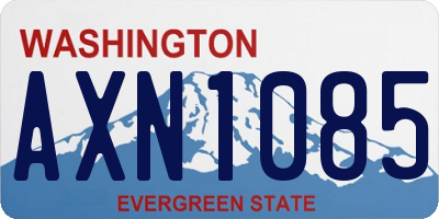 WA license plate AXN1085
