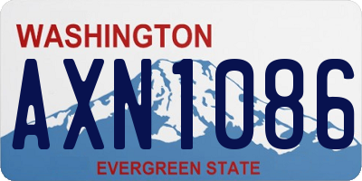 WA license plate AXN1086