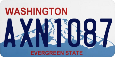 WA license plate AXN1087