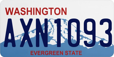 WA license plate AXN1093
