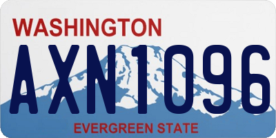 WA license plate AXN1096