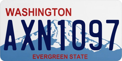 WA license plate AXN1097