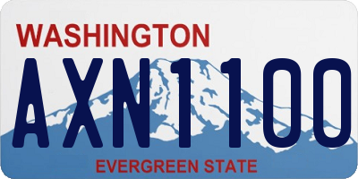WA license plate AXN1100