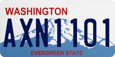 WA license plate AXN1101