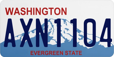 WA license plate AXN1104