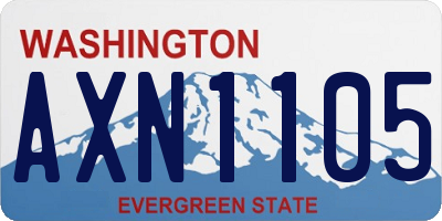 WA license plate AXN1105