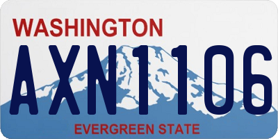 WA license plate AXN1106