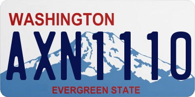 WA license plate AXN1110