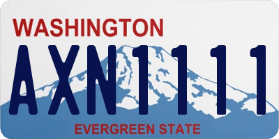 WA license plate AXN1111