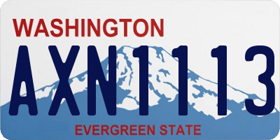 WA license plate AXN1113