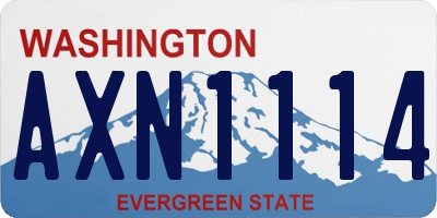 WA license plate AXN1114