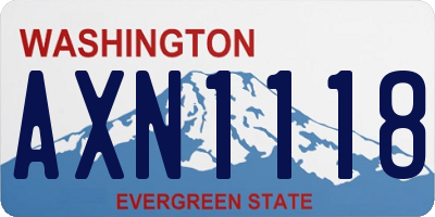 WA license plate AXN1118